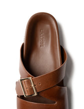 Load image into Gallery viewer, La Tribe Buckle Strap Slide - Cognac Hyde Boutique