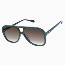 Load image into Gallery viewer, Valley Eyewear Bang - Army Green with Gold Metal Trim/Brown Gradient Lens Hyde Boutique