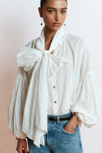 Load image into Gallery viewer, Mahsa Bow Blouse - Cream Hyde Boutique