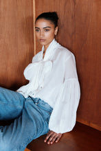 Load image into Gallery viewer, Mahsa Bow Blouse - Cream Hyde Boutique