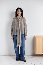 Load image into Gallery viewer, Mahsa Bow Blouse - Mahsa Stripe Hyde Boutique