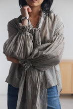 Load image into Gallery viewer, Mahsa Bow Blouse - Mahsa Stripe Hyde Boutique