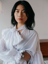 Load image into Gallery viewer, Mahsa Bow Blouse - White Hyde Boutique