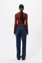 Load image into Gallery viewer, Mossman Brooklyn Top - Rust Apparel > Women > Clothing > Tops > Long Sleeve Tops > Ribbed Jersey Tops > Mossman Hyde Boutique