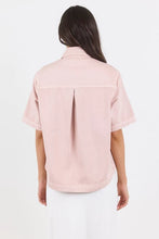 Load image into Gallery viewer, Stories Be Told Crucial Denim Short Sleeve Shacket - Pale Pink Hyde Boutique