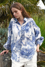 Load image into Gallery viewer, Coop By Trelise Cooper - Belle Of The Billow Blouse - Blue & White