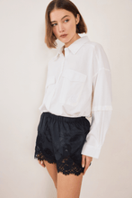 Load image into Gallery viewer, Commonplace Evie Lace Jacquard Mini Short - Black