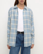 Load image into Gallery viewer, Assembly Label Womens Luka Japanese Shirt - Steel Blue Check Hyde Boutique