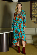 Load image into Gallery viewer, Cooper by Trelise Cooper Frilling Effect Dress - Blue Floral Apparel > Women > Clothing > Dresses > Midi Dresses > Cooper By Trelise Cooper Hyde Boutique