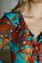 Load image into Gallery viewer, Cooper by Trelise Cooper Frilling Effect Dress - Blue Floral Apparel > Women > Clothing > Dresses > Midi Dresses > Cooper By Trelise Cooper Hyde Boutique