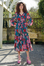 Load image into Gallery viewer, Coop by Trelise Cooper Afternoon V Dress - Green &amp; Pink  Hyde Boutique   
