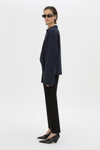 Load image into Gallery viewer, Moreno Long Sleeve Polo Top - Navy Hyde Boutique