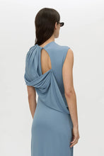 Load image into Gallery viewer, Camilla and Marc Paloma Draped Sleeve Dress - Dusty Blue Apparel > Women > Clothing > Dresses > Midi Dresses > Camilla and Marc Hyde Boutique