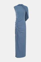 Load image into Gallery viewer, Camilla and Marc Paloma Draped Sleeve Dress - Dusty Blue Apparel > Women > Clothing > Dresses > Midi Dresses > Camilla and Marc Hyde Boutique
