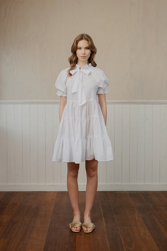 Caitlin Crisp Poppy Dress - White Viole  Hyde Boutique   