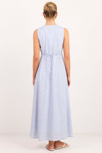 Load image into Gallery viewer, Among The Brave Cardinal Sleeveless Button Front Maxi Dress - Blue Mini Gingham