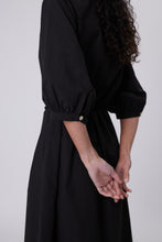 Load image into Gallery viewer, Marlow Cascade Shirt Dress - Black Hyde Boutique