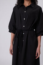 Load image into Gallery viewer, Marlow Cascade Shirt Dress - Black Hyde Boutique