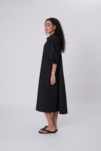 Load image into Gallery viewer, Marlow Cascade Shirt Dress - Black Hyde Boutique