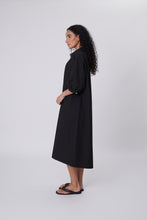 Load image into Gallery viewer, Marlow Cascade Shirt Dress - Black Hyde Boutique