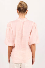 Load image into Gallery viewer, Ivy + Jack Continuance Semi Sheer High Neck Buttoned Short Sleeve Top - Blush Apparel > Women > Clothing > Tops > Short Sleeve Tops > Ivy Jack Hyde Boutique