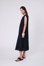 Load image into Gallery viewer, Marlow Costa Linen Dress - Black Apparel > Women > Clothing > Dresses > Midi Dresses > Marlow Hyde Boutique