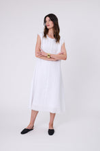 Load image into Gallery viewer, Marlow Costa Linen Dress - White Apparel > Women > Clothing > Dresses > Midi Dresses > Marlow Hyde Boutique