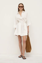 Load image into Gallery viewer, Assembly Label Claire Mini Shirt Dress - White Apparel > Women > Clothing > Dresses > Shirt Dresses > Assembly Label Hyde Boutique