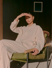 Load image into Gallery viewer, Papinelle x Karen Walker Seersucker Stripe F/L PJ Set - Pepper/Cream Hyde Boutique