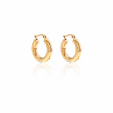 Load image into Gallery viewer, Silk & Steel Halo Hoop Earrings Medium - Gold Arriving Friday Hyde Boutique