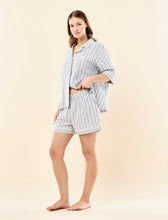Load image into Gallery viewer, Papinelle x Karen Walker Seersucker Stripe Boxer PJ - Sky Blue