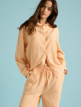 Load image into Gallery viewer, Papinelle x Karen Walker Seersucker Stripe F/L PJ Set - Orange/Cream Hyde Boutique