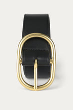 Load image into Gallery viewer, Deadly Ponies Wide Belt Oval - Black/Brass Belts Deadly Ponies