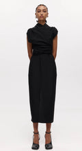 Load image into Gallery viewer, Harris Tapper Chaimberlain Dress - Black Silk Blend Apparel > Women > Clothing > Dresses > Midi Dresses > Harris Tapper Hyde Boutique