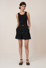 Load image into Gallery viewer, Kowtow Outline Shorts - Black Denim Apparel > Women > Clothing > Shorts > Denim Shorts > Kowtow Hyde Boutique