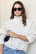 Load image into Gallery viewer, Stories Be Told Ensemble Chocolate Funnel Neck Jacket - Putty Arriving Friday
