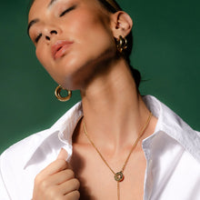 Load image into Gallery viewer, Silk & Steel Halo Hoop Earrings Large - Gold Arriving Friday Hyde Boutique