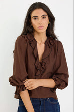 Load image into Gallery viewer, Ivy + Jack Frill Front Mid Sleeve - Chocolate Black Polka Dot Arriving Wednesday Hyde Boutique