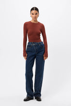 Load image into Gallery viewer, Mossman Brooklyn Top - Rust Apparel > Women > Clothing > Tops > Long Sleeve Tops > Ribbed Jersey Tops > Mossman Hyde Boutique