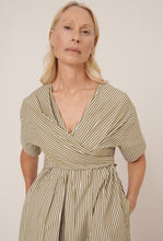 Load image into Gallery viewer, Kowtow Composer Dress - Treetop Stripe Apparel > Women > Clothing > Dresses > Midi Dresses > Kowtow Hyde Boutique