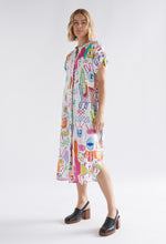 Load image into Gallery viewer, Elk Neza Shirt Dress - White Sketch Print  Hyde Boutique   

