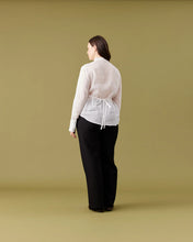 Load image into Gallery viewer, Ruby Caper Tuxedo Shirt - White Hyde Boutique