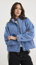 Load image into Gallery viewer, Stories Be Told Collared Apex Denim Quilted Jacket - Blue Hyde Boutique