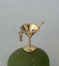 Load image into Gallery viewer, Meadowlark Martini Charm Necklace - Stirling Silver Green Sapphire