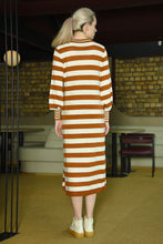 Load image into Gallery viewer, Cooper by Trelise Cooper V-Iva La Revolution Dress - Cinnamon Stripe Apparel > Women > Clothing > Dresses > Midi Dresses > Trelise Cooper Hyde Boutique