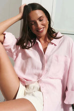 Load image into Gallery viewer, Exalted Pale Pink Linen
Viscose Oversized Shirt - Pale Pink
