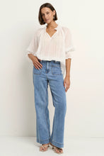 Load image into Gallery viewer, Among The Brave Expedition Ramie Shirred Neck Top - Ivory Hyde Boutique