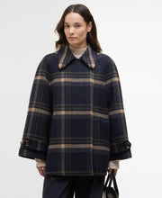 Load image into Gallery viewer, Barbour Tara Wool Coat - Navy Windowpane Hyde Boutique