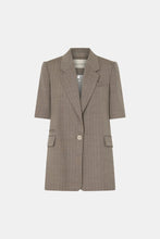 Load image into Gallery viewer, Camilla and Marc Arnelle Short Sleeve Blazer - Natural Pinstripe Hyde Boutique