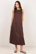 Load image into Gallery viewer, Stories Be Told Future Linen Sleeveless Midi Dress - Dark Chocolate